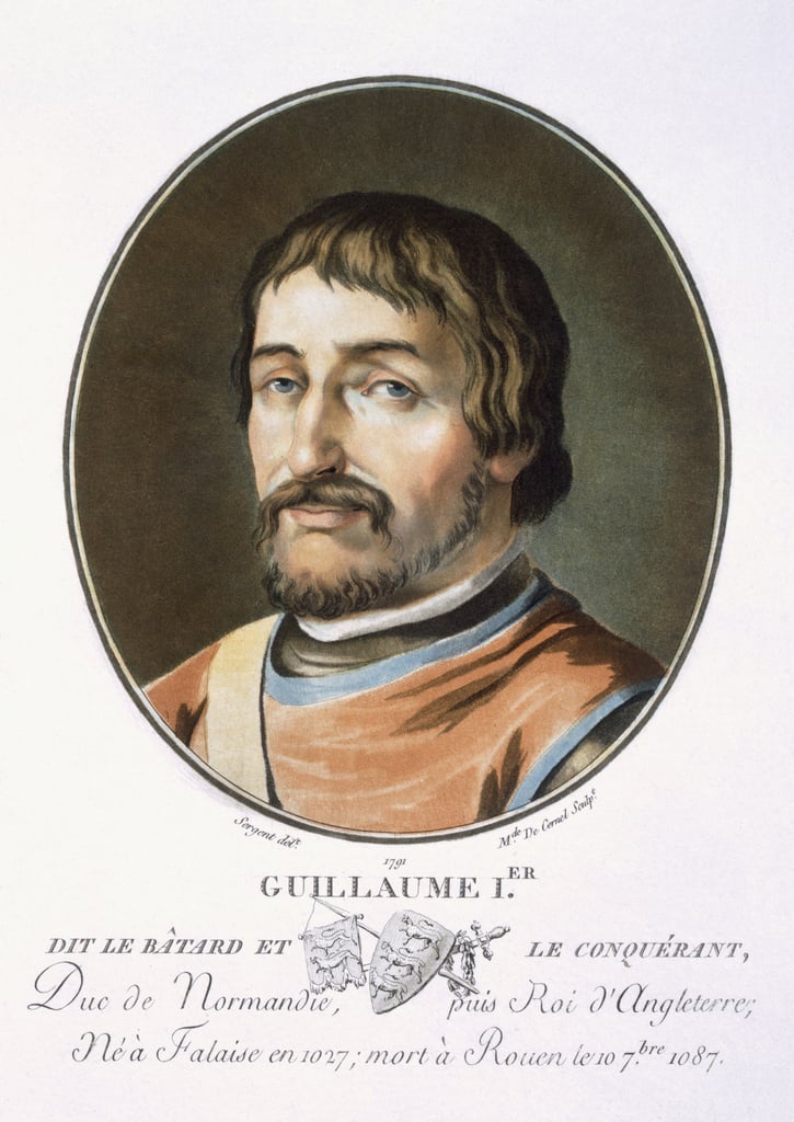 ウィリアム征服者、「偉大な男性、輝かしい女性、そしてフランスの思い出に残る主題の肖像画、墓とカラーの版画」、ピエールブリン発行、1786年